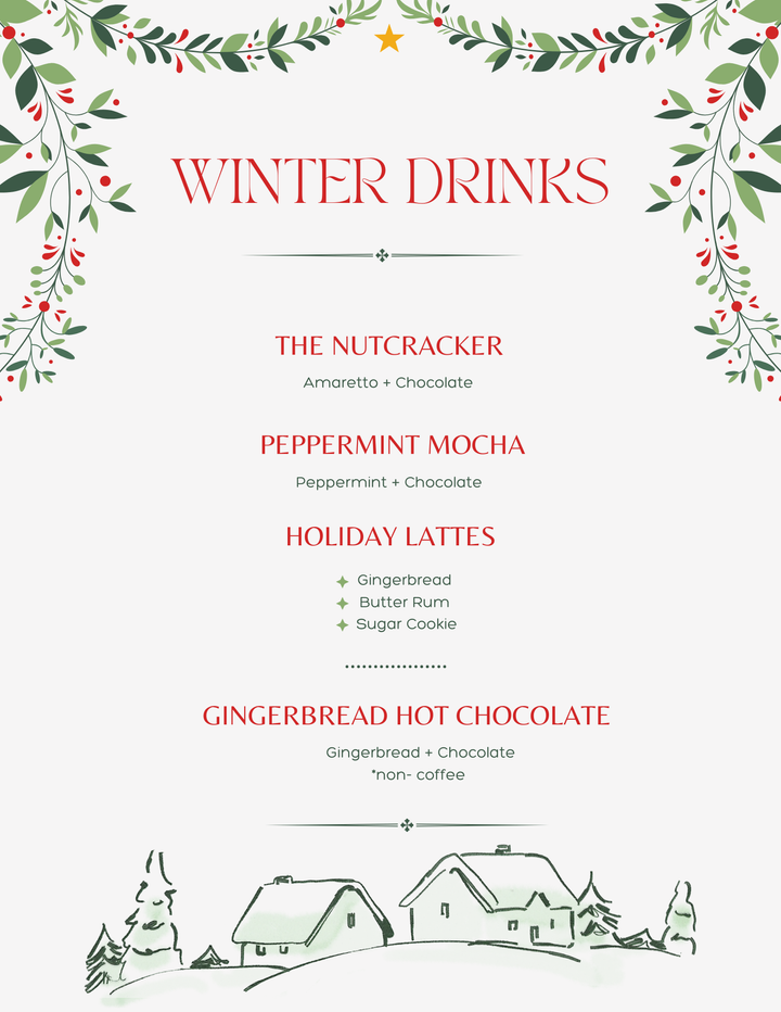 Winter drink menu